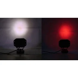 Dwufunkcyjna Lampa LED do zabudowy biało / czerwone światło